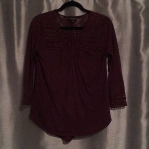 Burgundy top